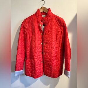 Bright Red Quilt Coach Jacket